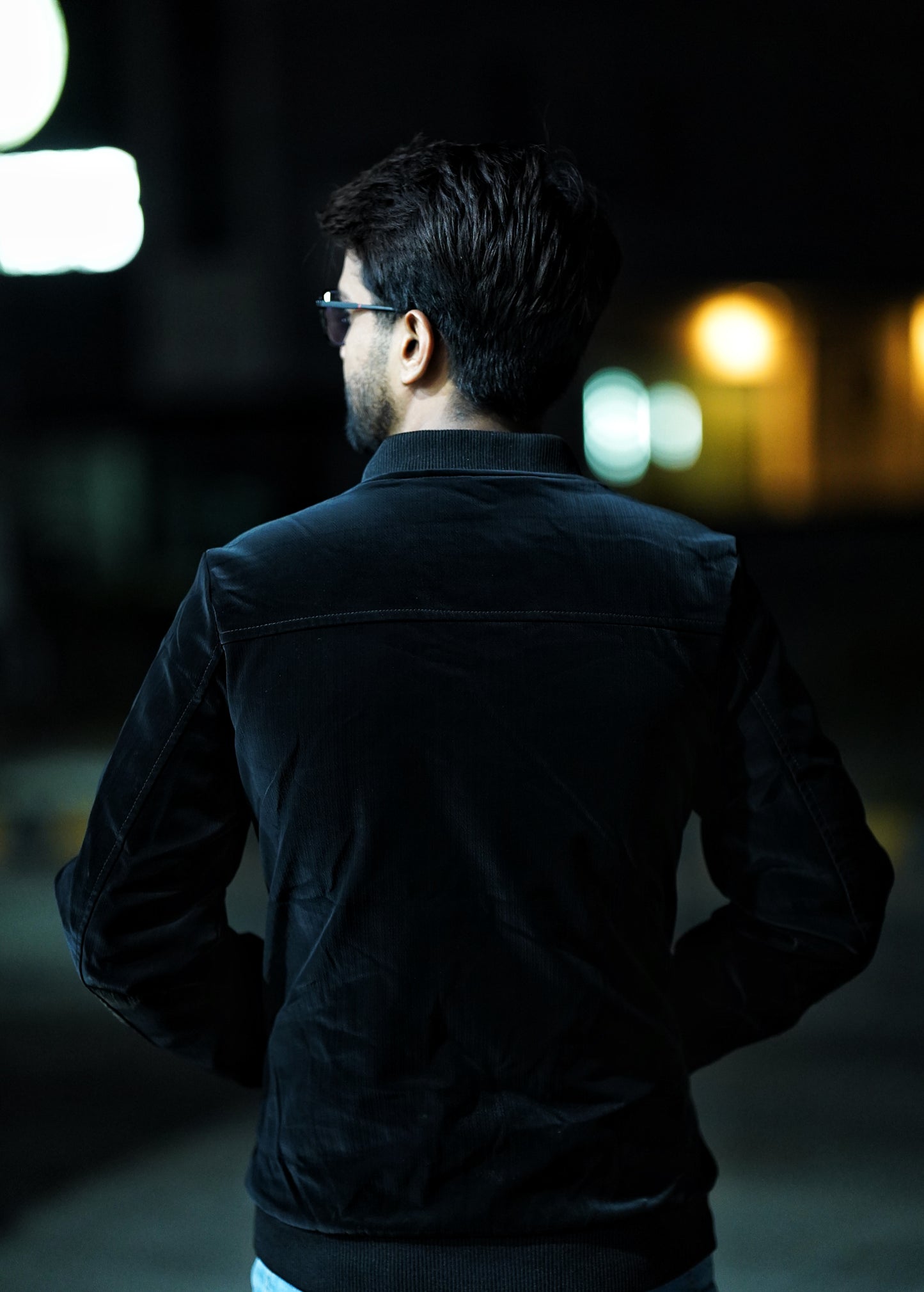 Classic Black Velvet Bomber Jacket – Effortless Winter Style